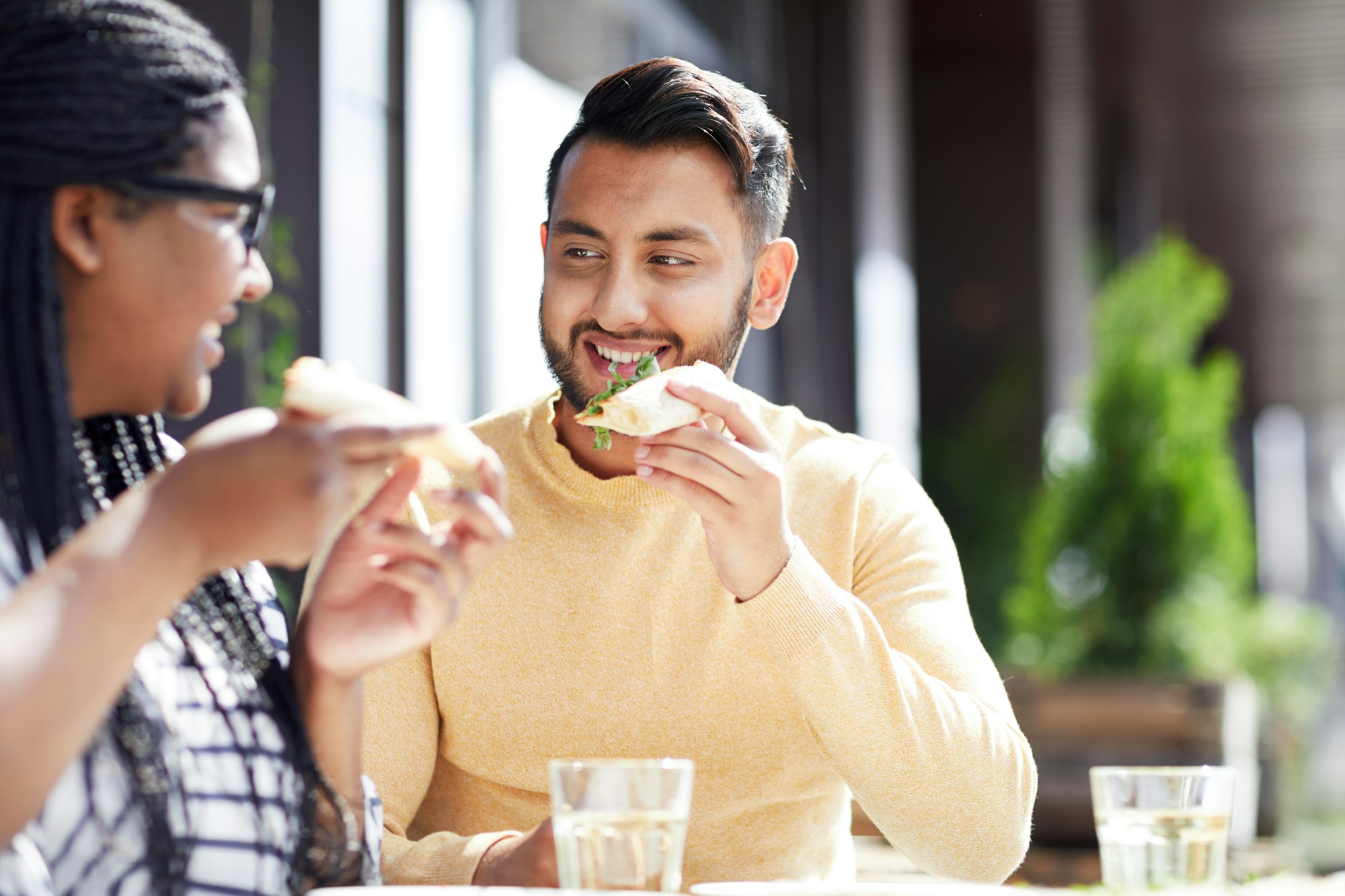 Eating and talking