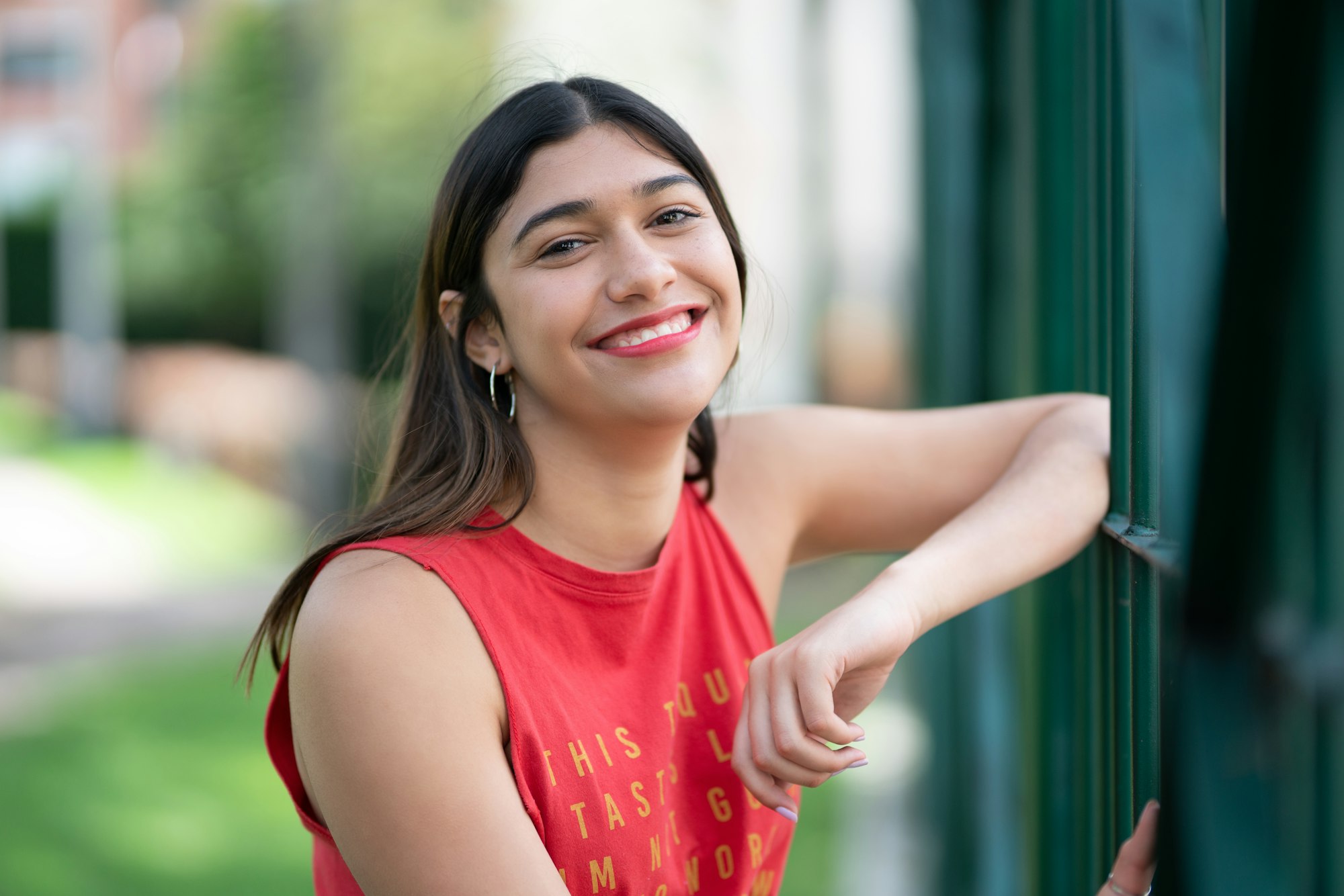 Woman showing a nice smile